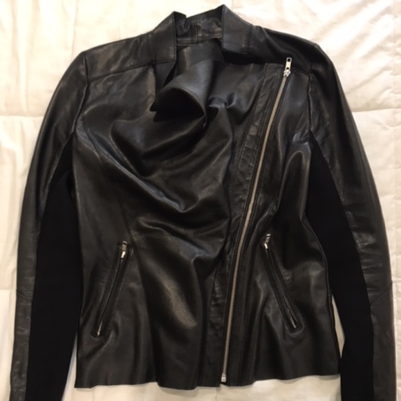 TROUVE CONVERTIBLE DRAPE LEATHER JACKET - Picture 3 of 5